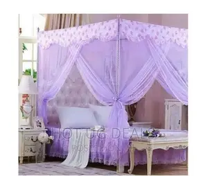 6by6 Deluxe Flat Top Luxury Mosquito Net Withmetallic Stands