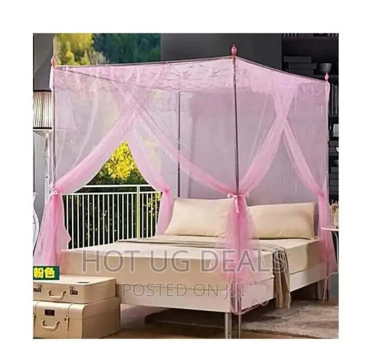 6by6 Mosquito Net With Stands - Pink