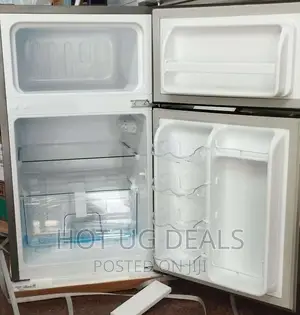 100L Double Door Defrost Refrigerator- Silver