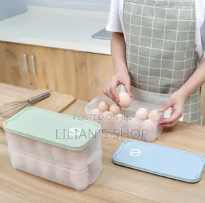 Refrigerator Egg Storage Container With Lid Plastic