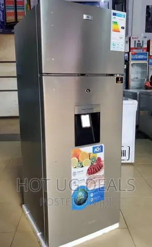 276L Double Door Fridge With Dispenser- Silver