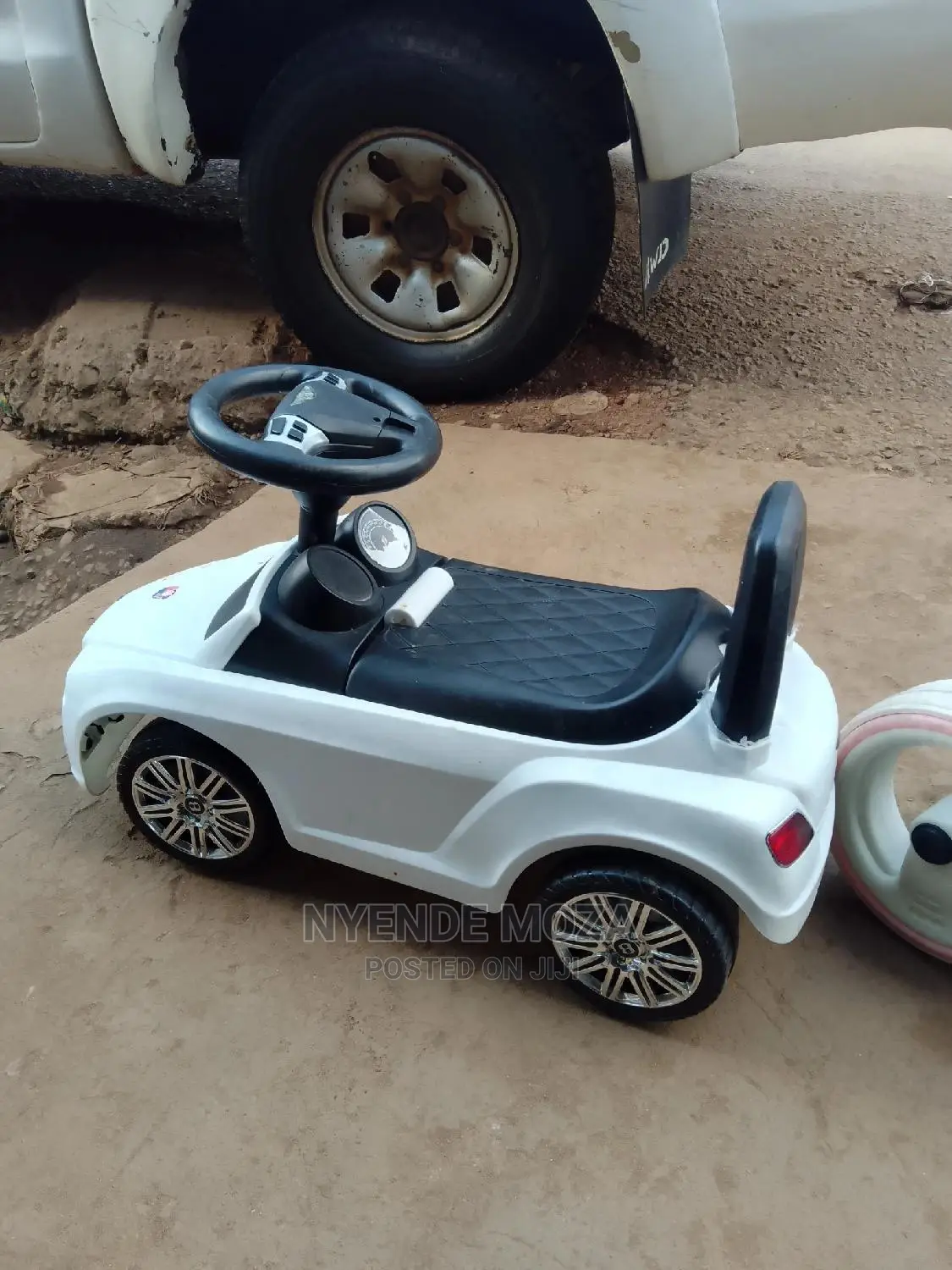Toy Car Push White and Black