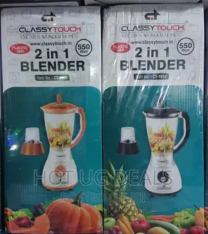 2 in 1 Classytouch Electric Juice Blender- White