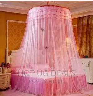 6by6 Round Hanging Mosquito Net- Pink
