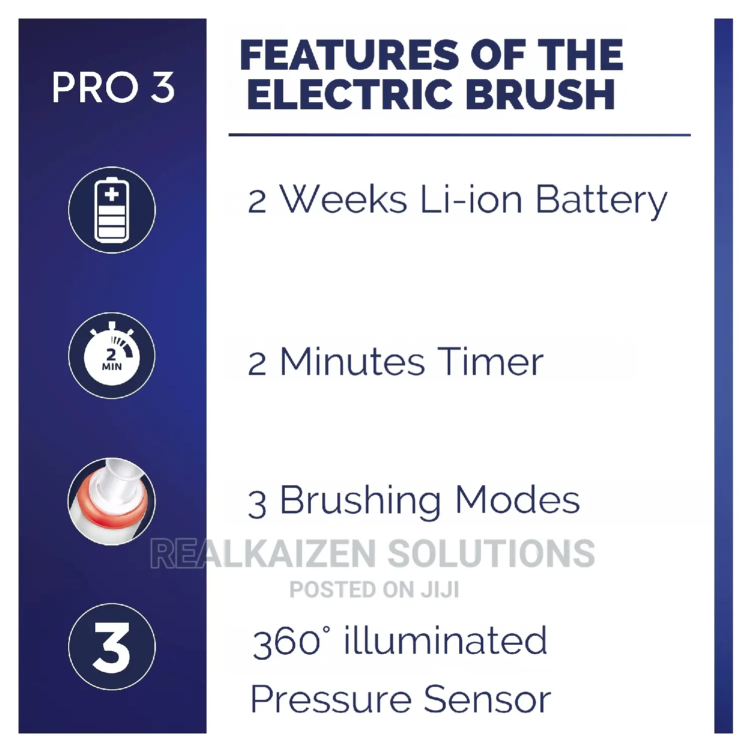 Oral-B Pro 3 - 3000 Electric Toothbrush Designed by Braun