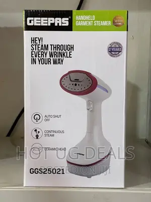 Geepas Hand Held Garment Steamer- White