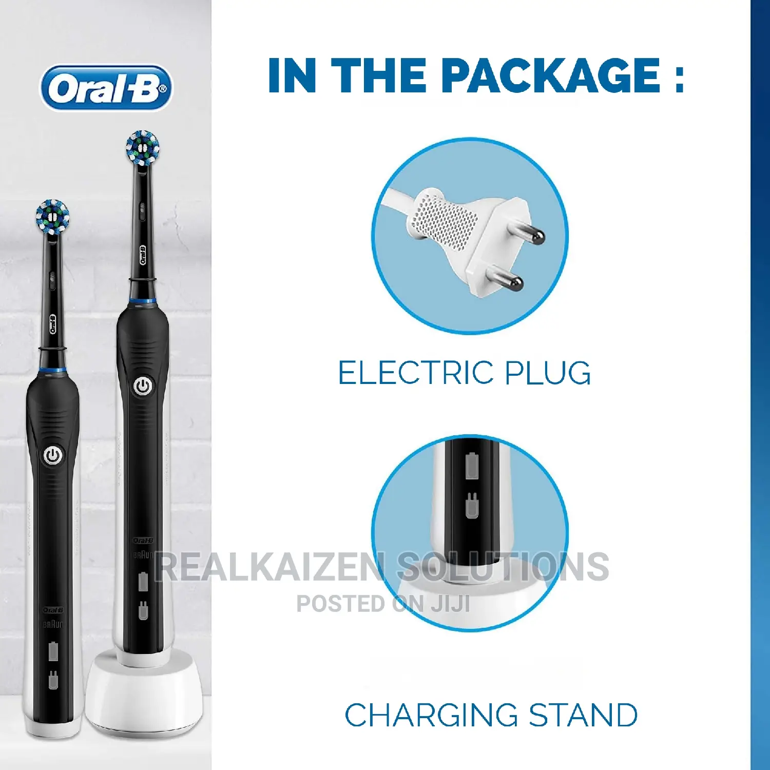 ORAL-B by Braun Pro 1 Cross Action Black Electric Toothbrush