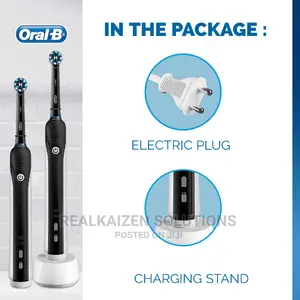 ORAL-B by Braun Pro 1 Cross Action Black Electric Toothbrush