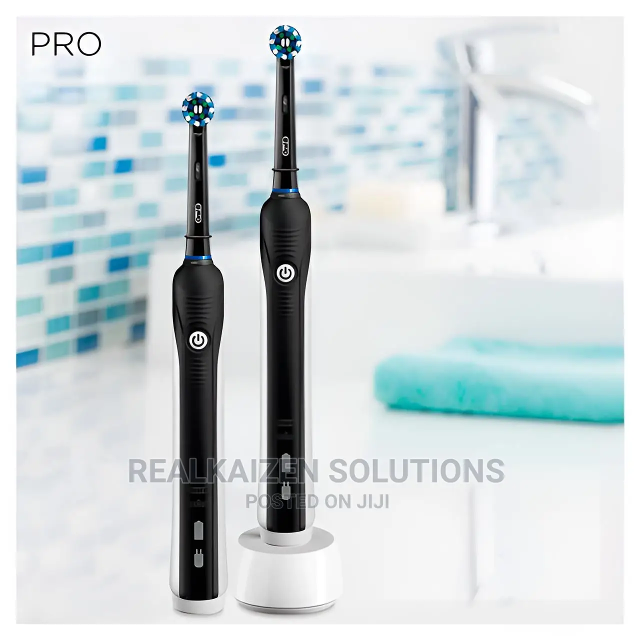 ORAL-B by Braun Pro 1 Cross Action Black Electric Toothbrush