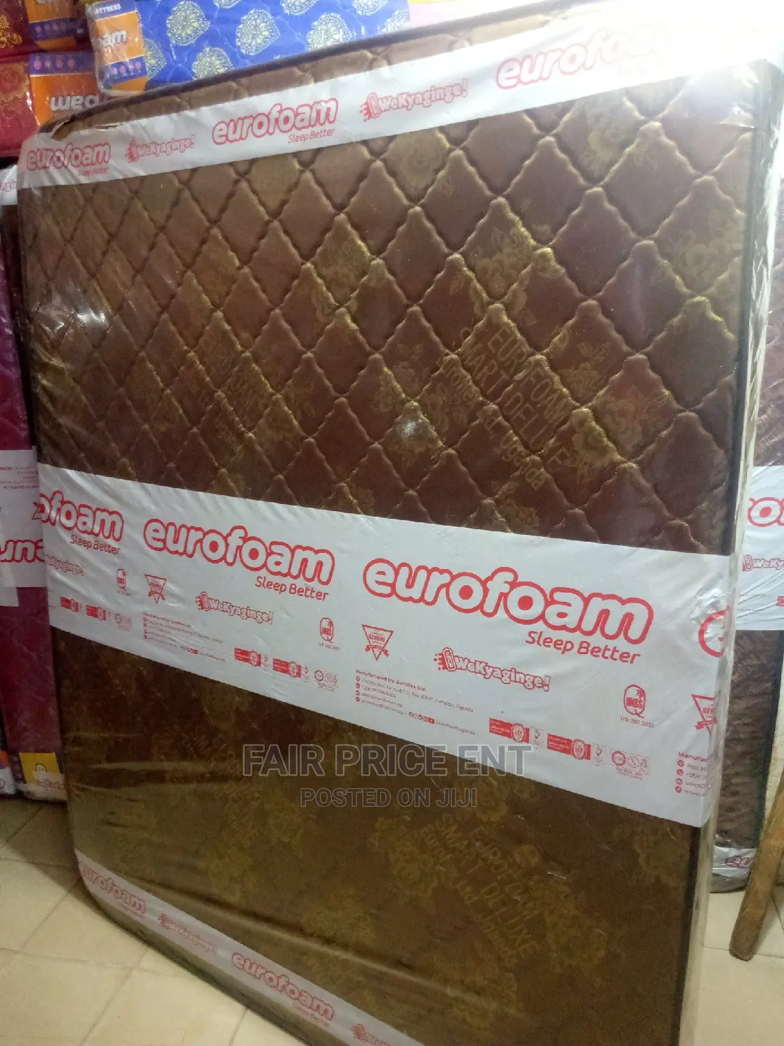 Eurofoam Mattress 6*6 in 6 Inches(Brown)