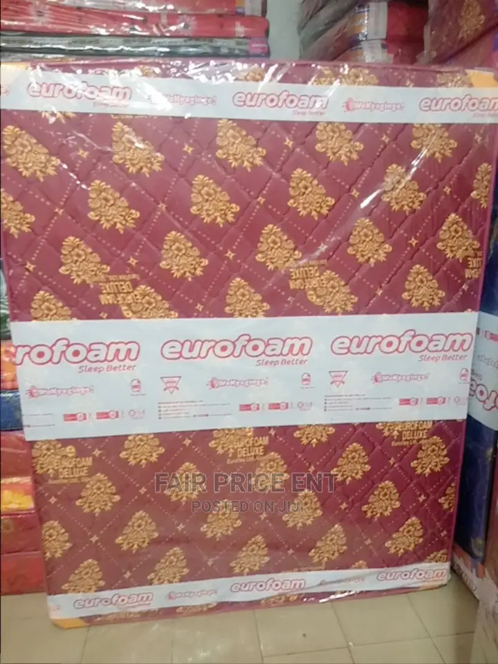 Eurofoam Mattress 5*6 in 6inches Quilted Density (Red)