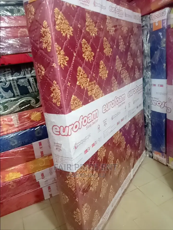 Eurofoam Mattress 5*6 in 6inches Quilted Density (Red)
