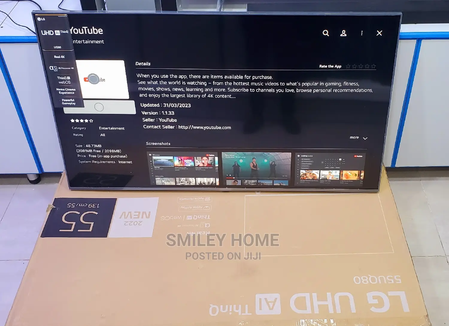 LG 55inches Smart Tv