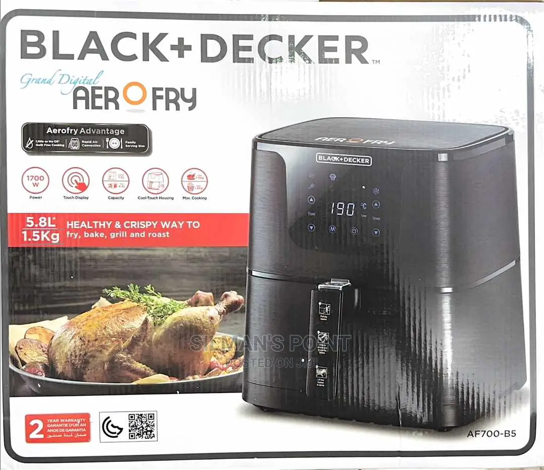 Black and Decker Digital Aero Fry 5.8 Litres