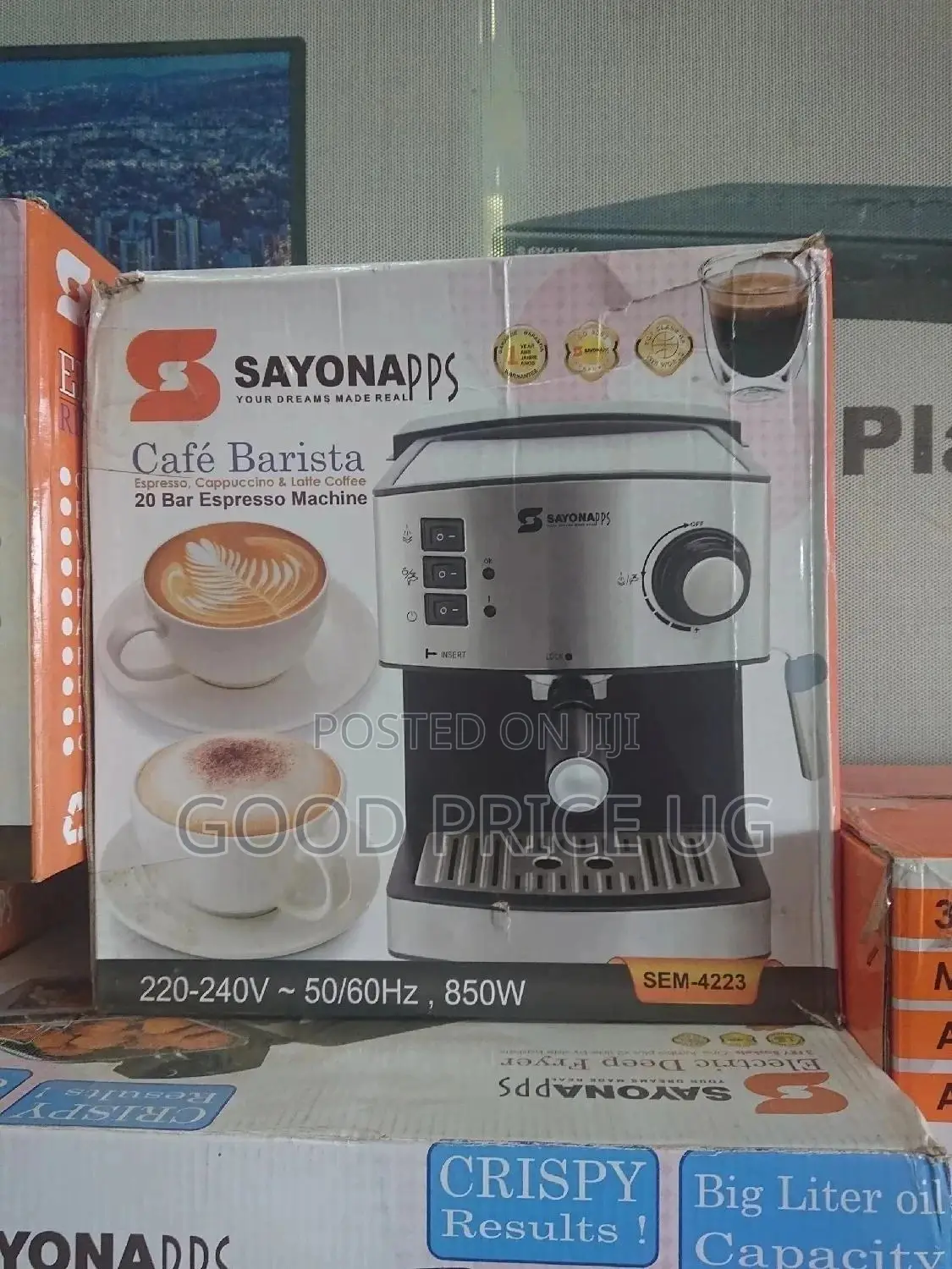 20 Bars Sayona Coffee Machine With 1 Years Warranty