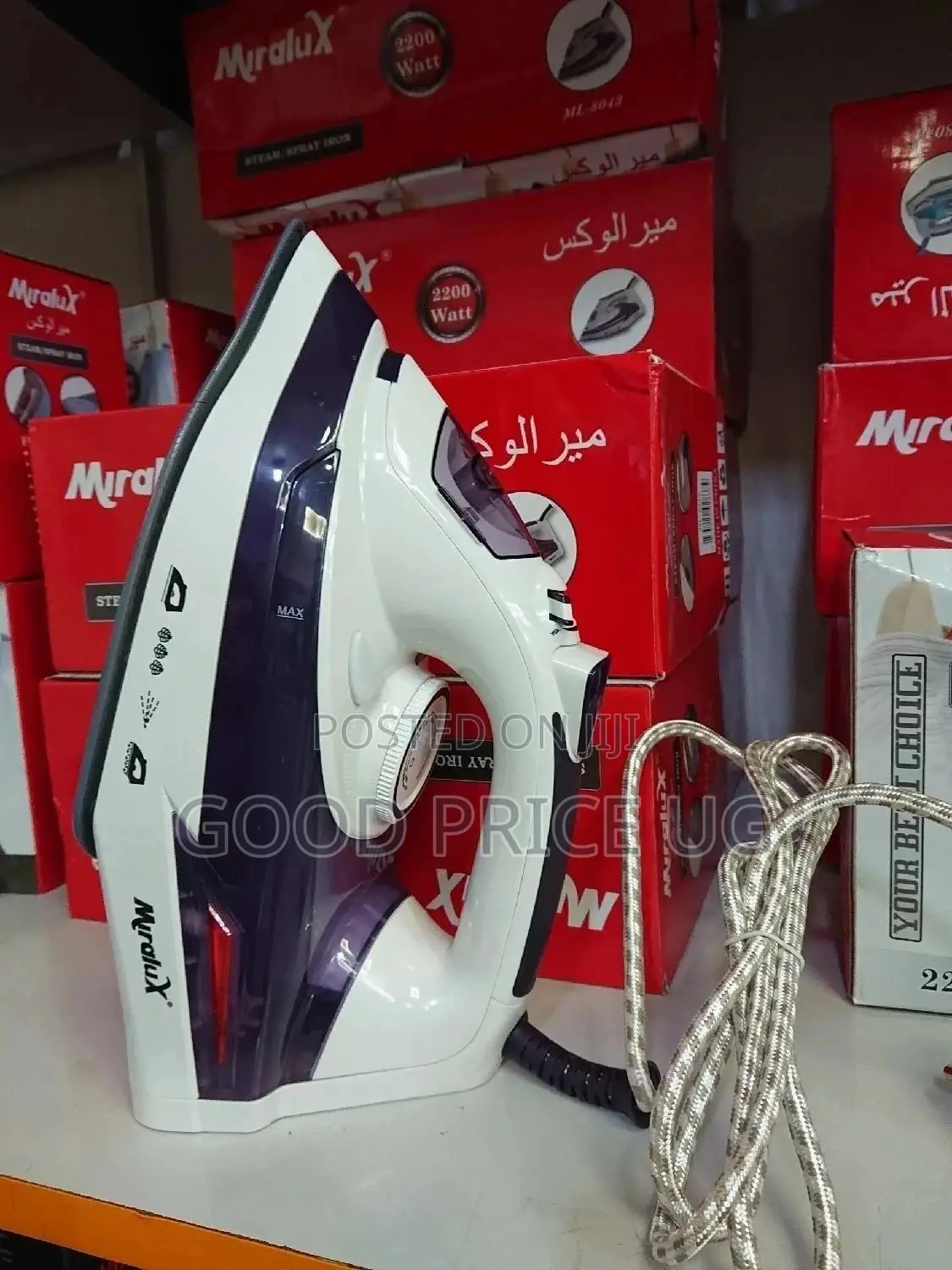 Myralux Steam Spray Iron With 3 Years Warranty .