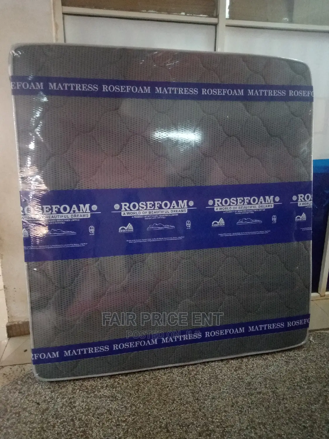 Double Layer Side Spring Mattress 5x6 in 10 Inches.( Gray)