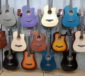 High Quality 38" Acoustic Guitar Black