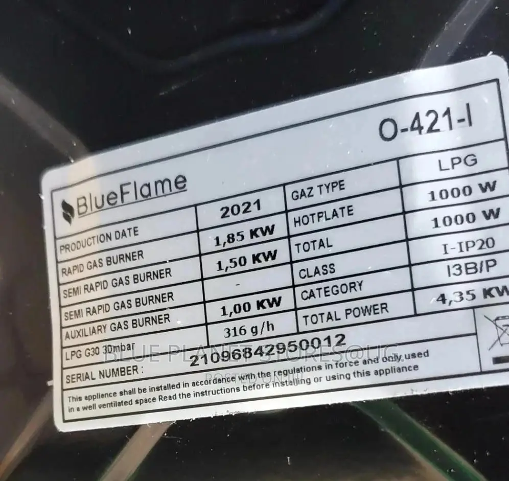 BLUEFLAME 3 Gas + 1 Electric Cooktop Stoves // 50cm × 50cm