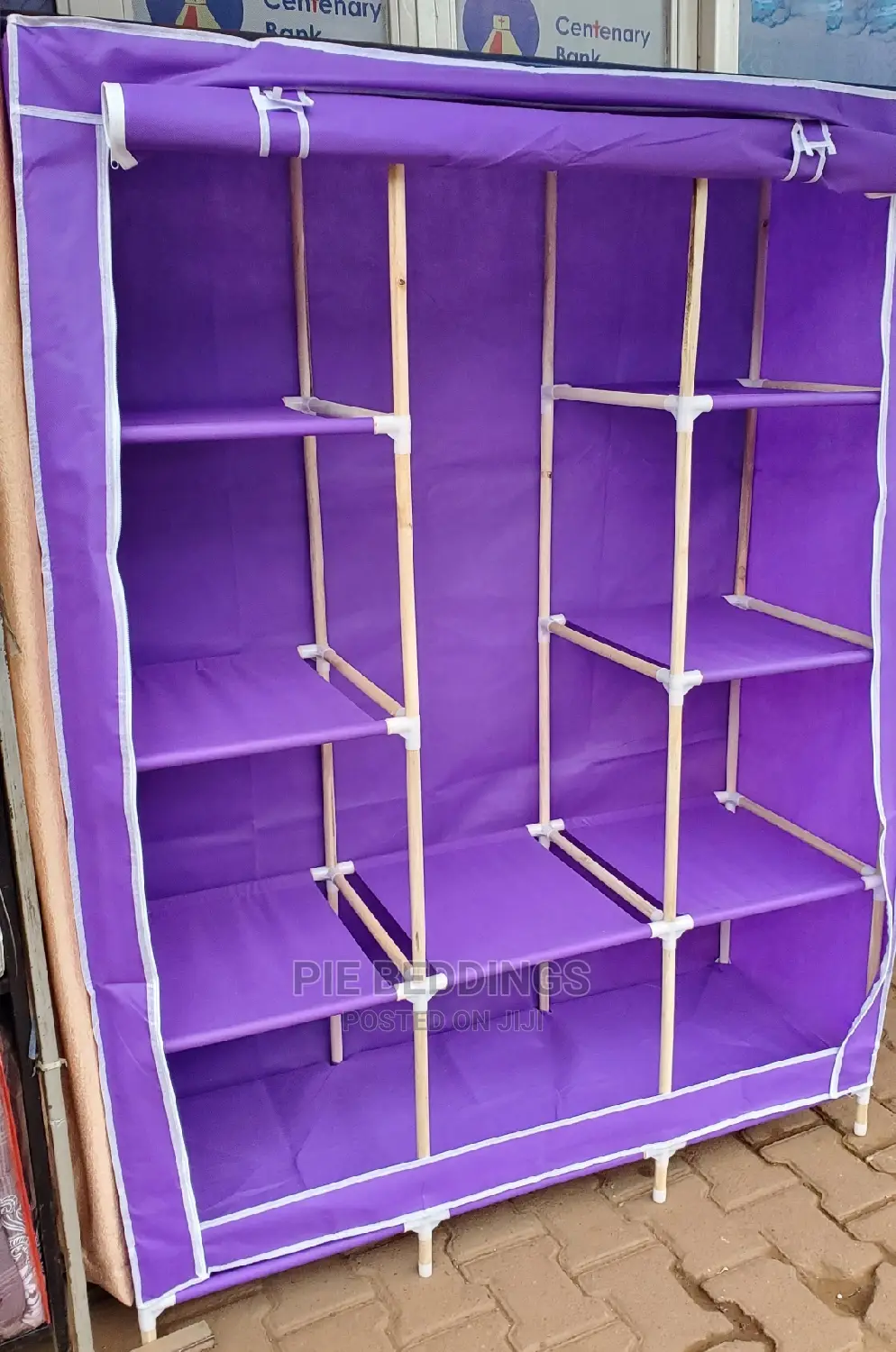 Wood Frame 3 Column Closet