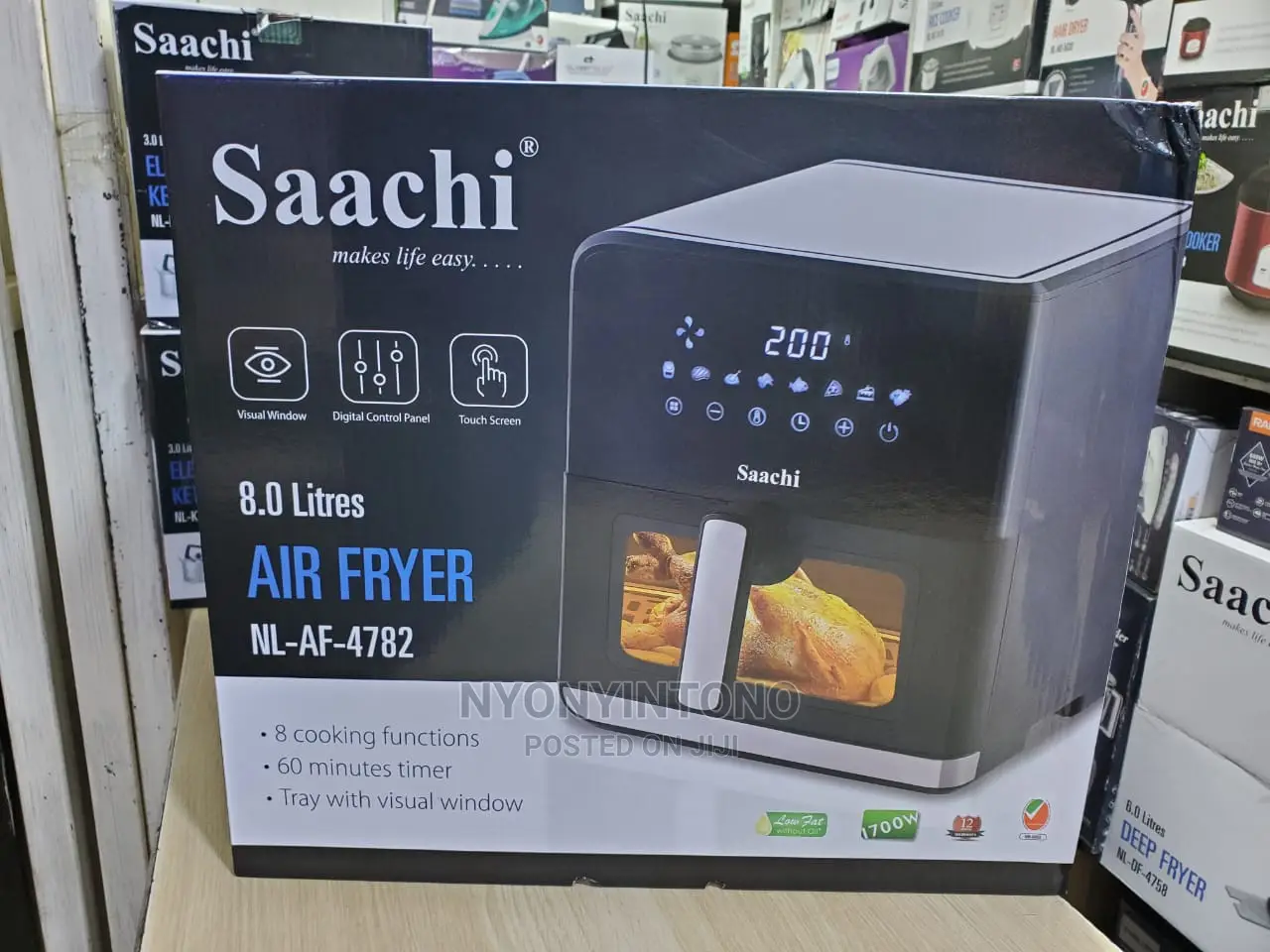 Saachi 8L Air Fryer With Touch Control Panel