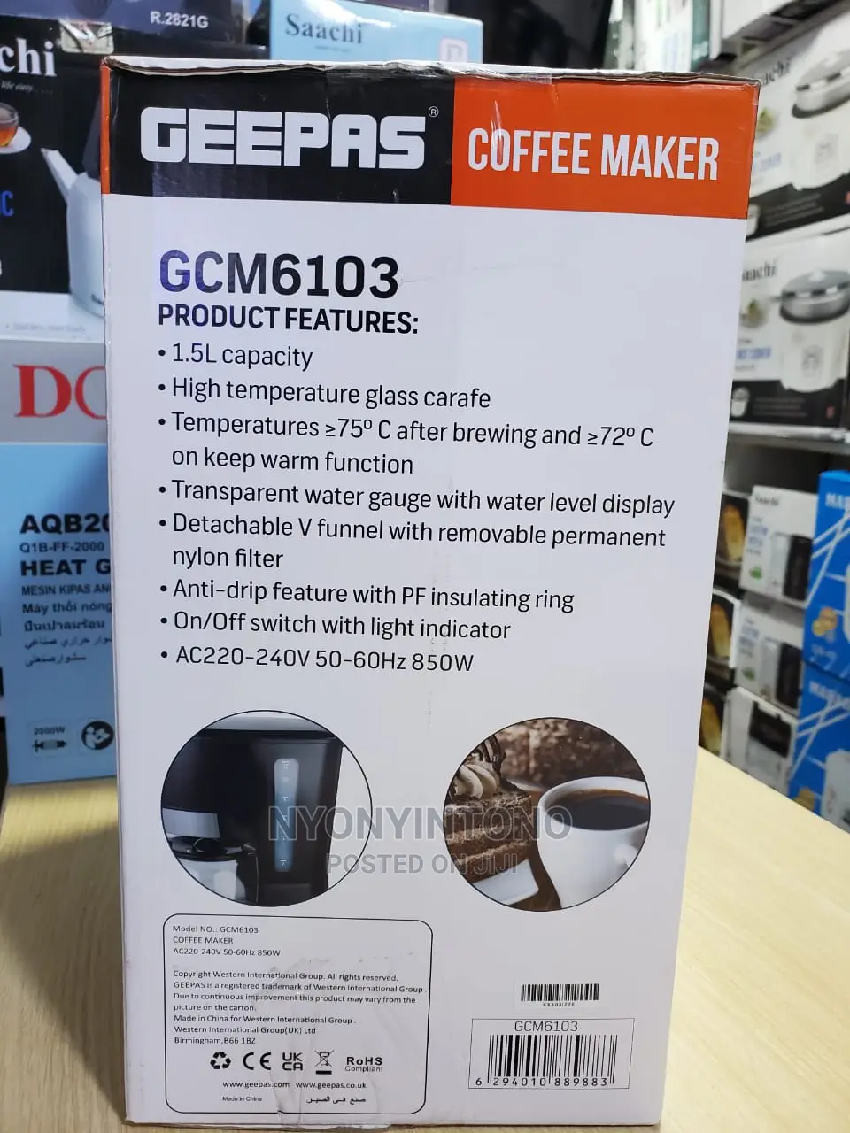 Geepas Coffee Maker 1.5L
