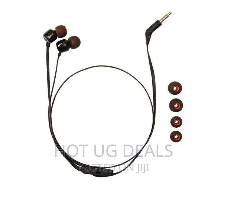 JBL T110, Wired In-Ear Headphones With Pure Bass Sound–Black
