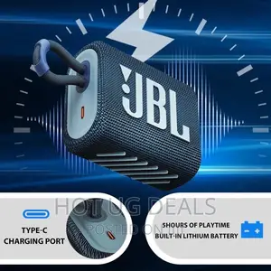 JBL Go 3 Portable Waterproof Speaker, Blue