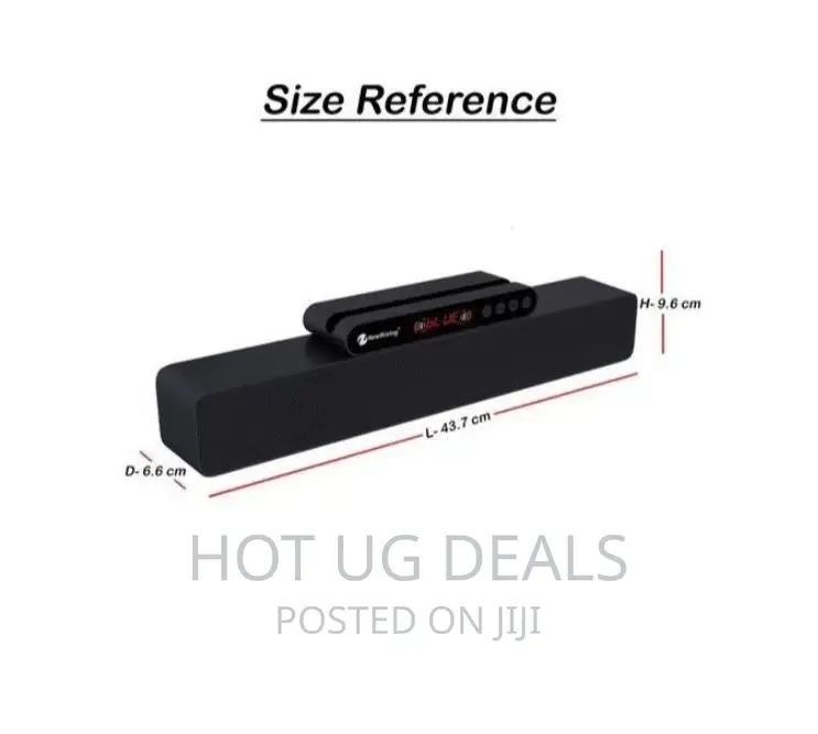New Rixing Bluetooth 5.0 TWS Soundbar X-Bass Speaker – Black