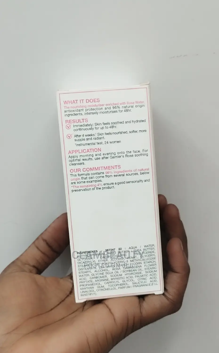 Garnier Rose Soothing Moisturiser for Dry Sensitive Skin