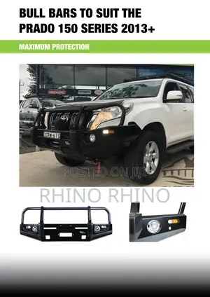 Deluxe Commercial Bull Bar - Black (Prado 150 Series 2013+)