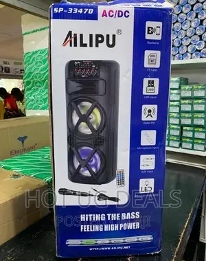 Photo - AILIPU Party Bass Bluetooth Speaker With Inbuilt Mic – Black