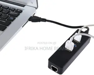 3-Ports USB 3.0 Hub Adapter With Gigabit Ethernet Adapter