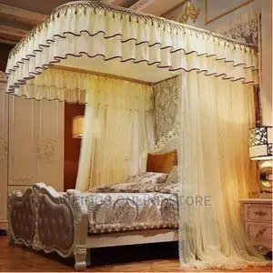 Two Stand Rail Mosquito Net – Cream