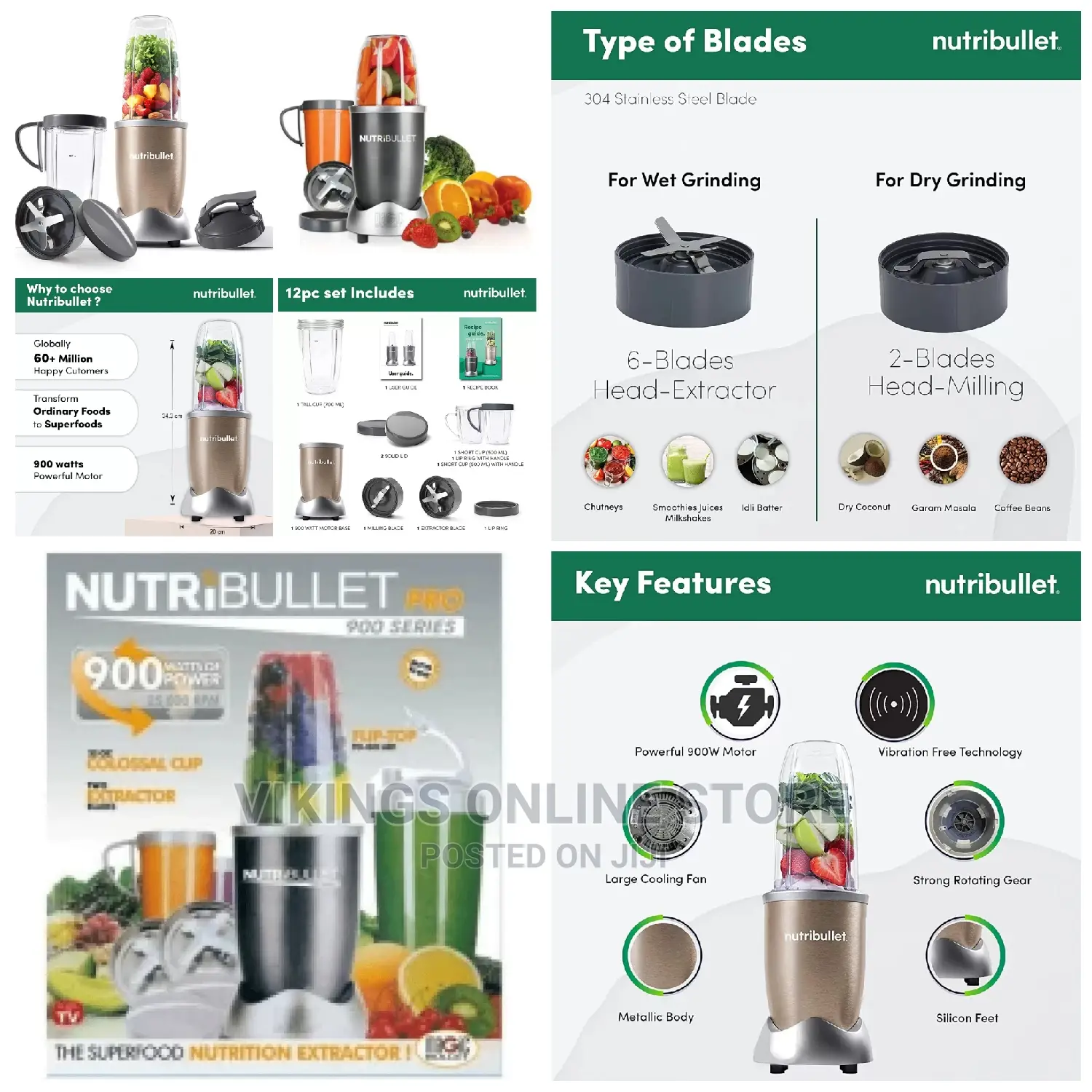 Nutribullet Blender, High Speed 900W Blender/Mixer