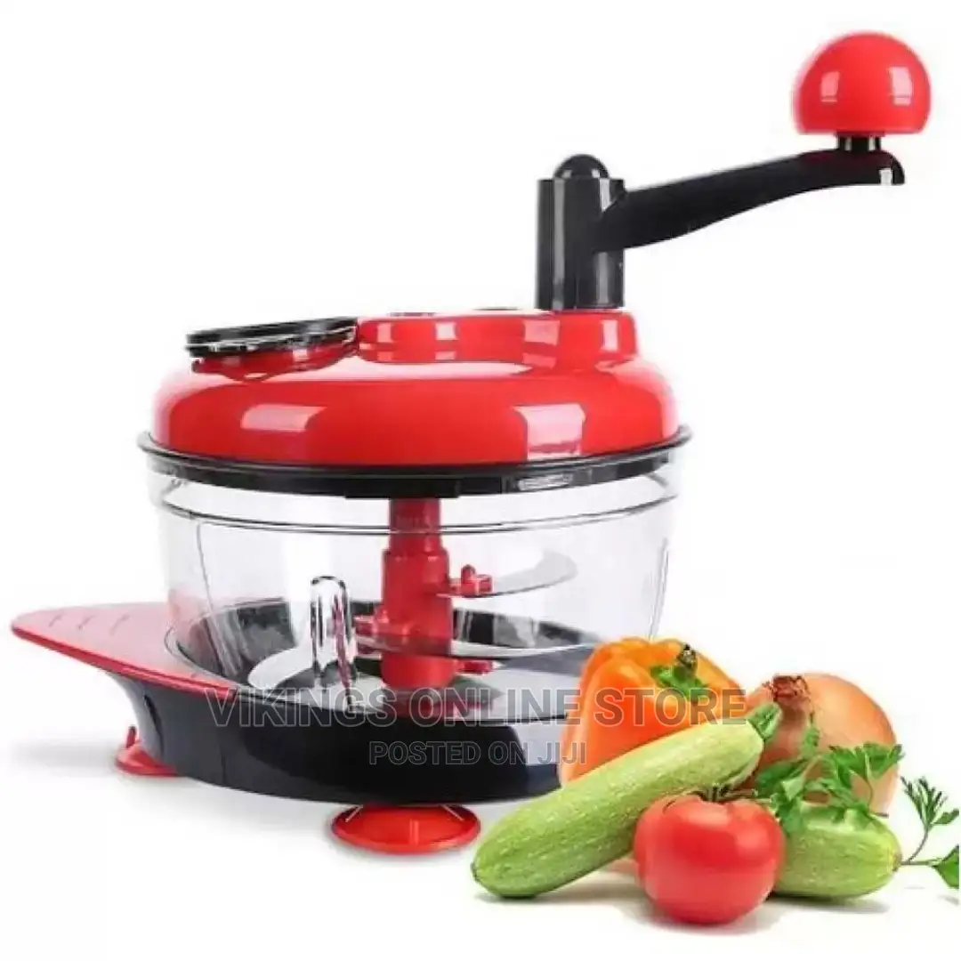 Manual Vegetable Chopper Cutter – Red