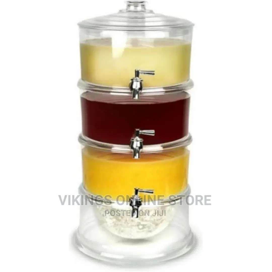 Acrylic 3-Tier Water, Juice Drink Dispenser