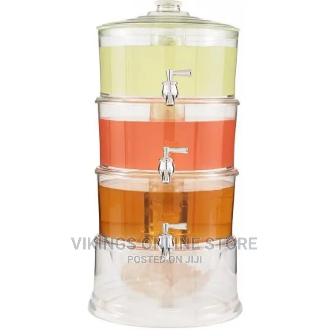 Acrylic 3-Tier Water, Juice Drink Dispenser
