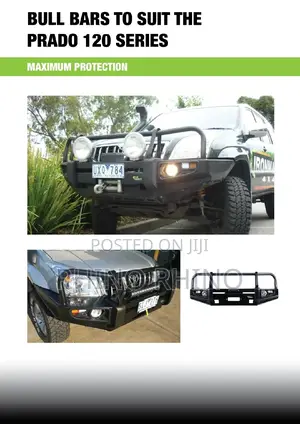 Deluxe Commercial Bull Bar - Black (Prado 120 Series)