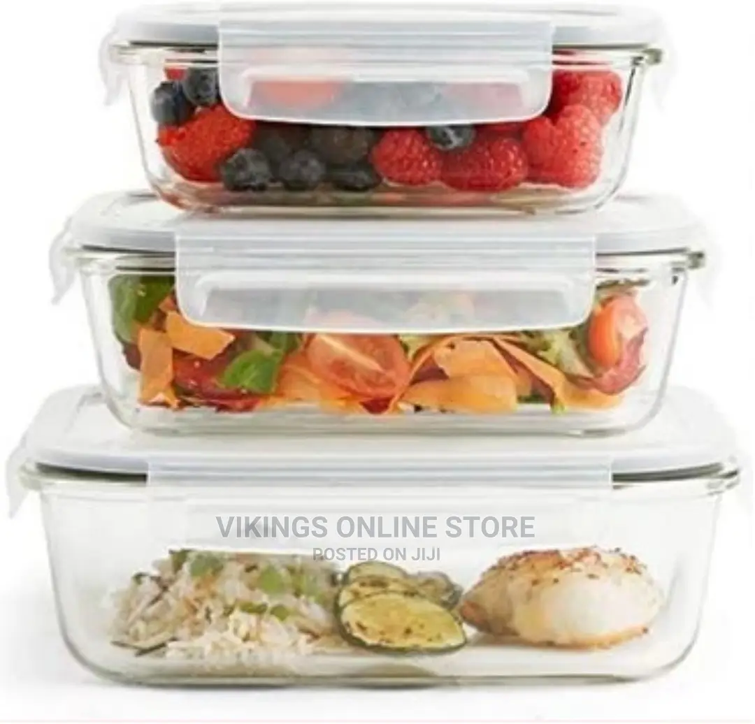 3 Piece Food Safe Microwave Oven Safe Glass Bowls- White
