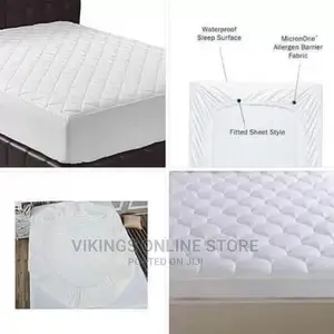 Quilted Waterproof Matress Protector, White