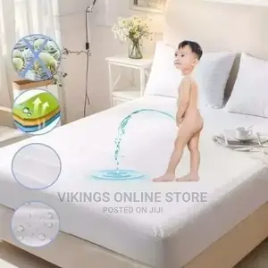 Waterproof Mattress Protector Full-Fitted Cover-White,