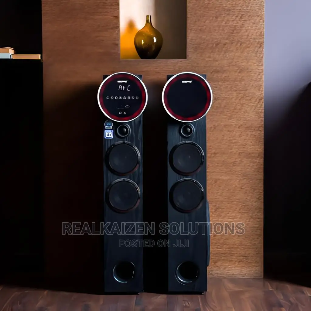 GEEPAS 2.0 Bluetooth USB SD FM Mic RC Tower Speaker System