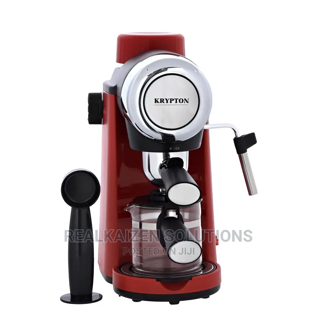 KRYPTON Red 4 Cup Espresso Coffee Machine 800w