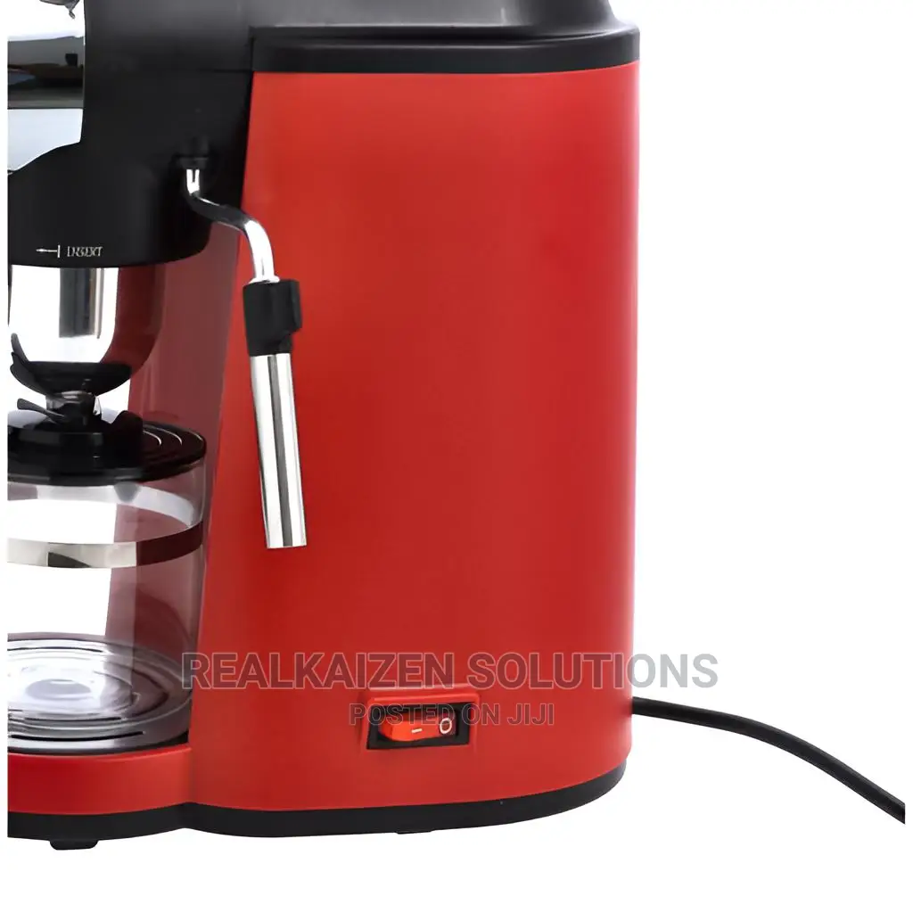 KRYPTON Red 4 Cup Espresso Coffee Machine 800w