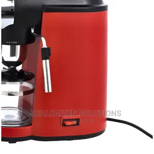 KRYPTON Red 4 Cup Espresso Coffee Machine 800w