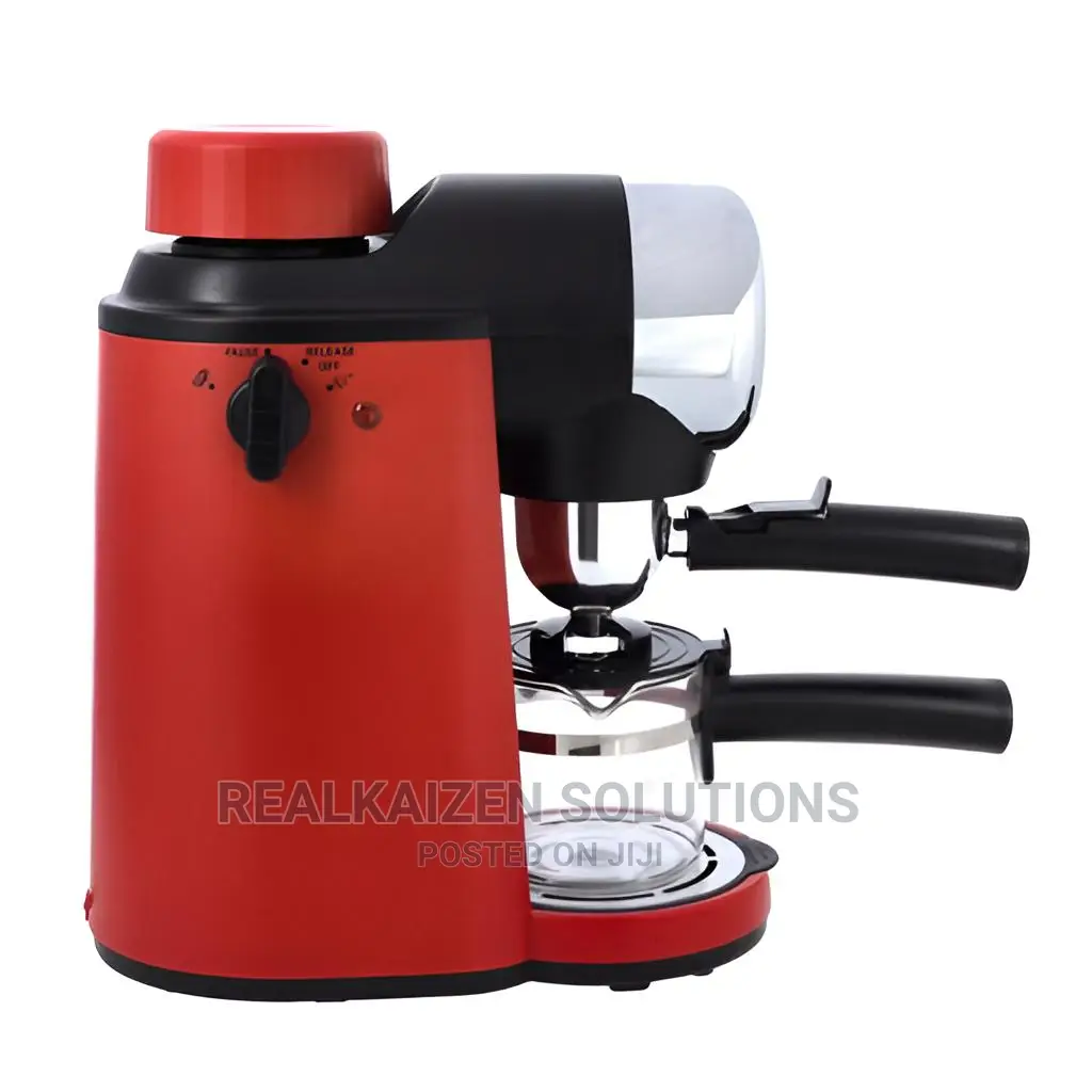 KRYPTON Red 4 Cup Espresso Coffee Machine 800w