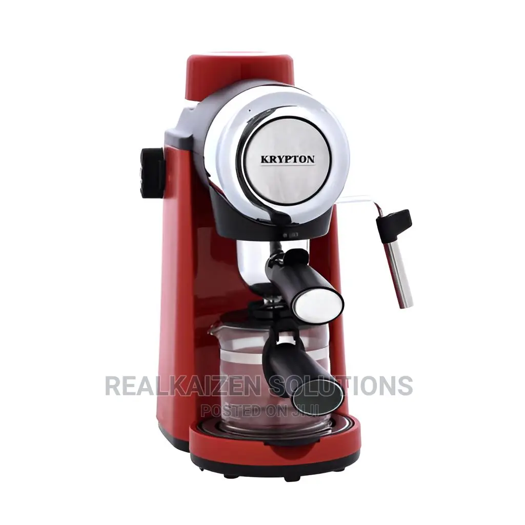 KRYPTON Red 4 Cup Espresso Coffee Machine 800w