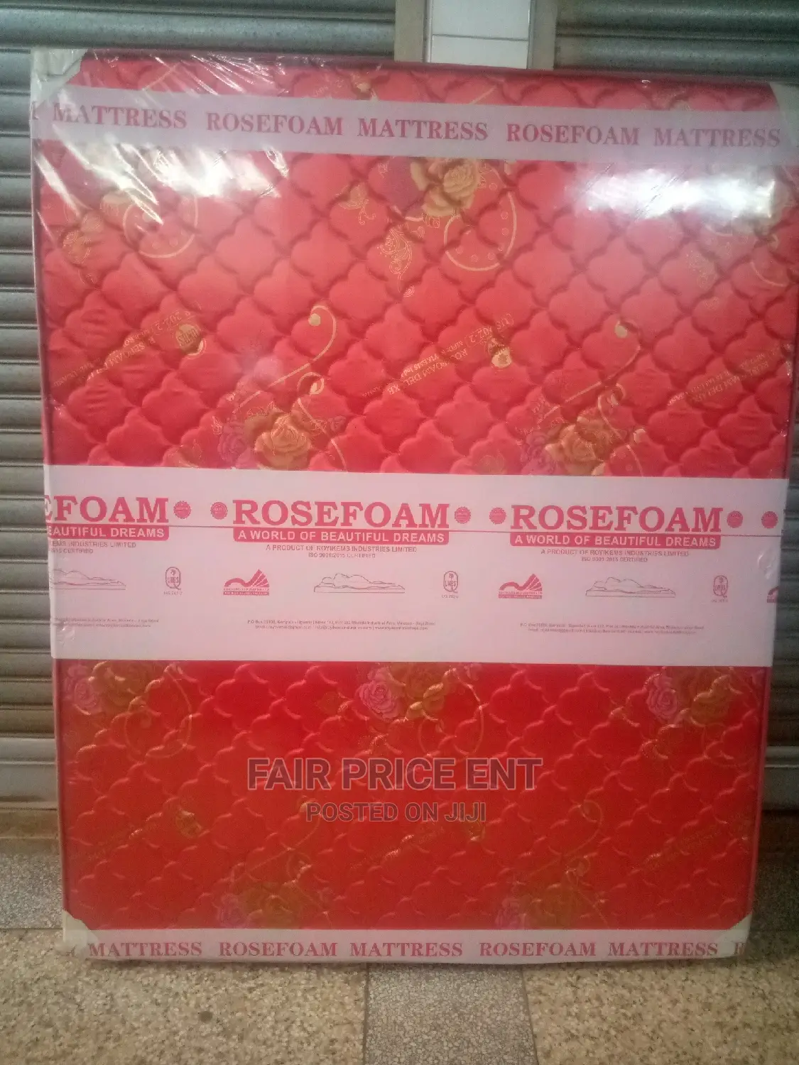 Mattress 6x6 in 8inches Rosefoam ( Red)