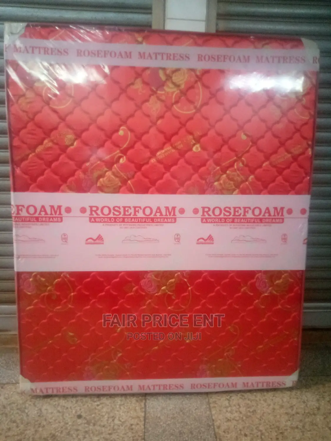 Mattress 5x6in 8 Inches.Rosefoam Quilted Density ( Red)